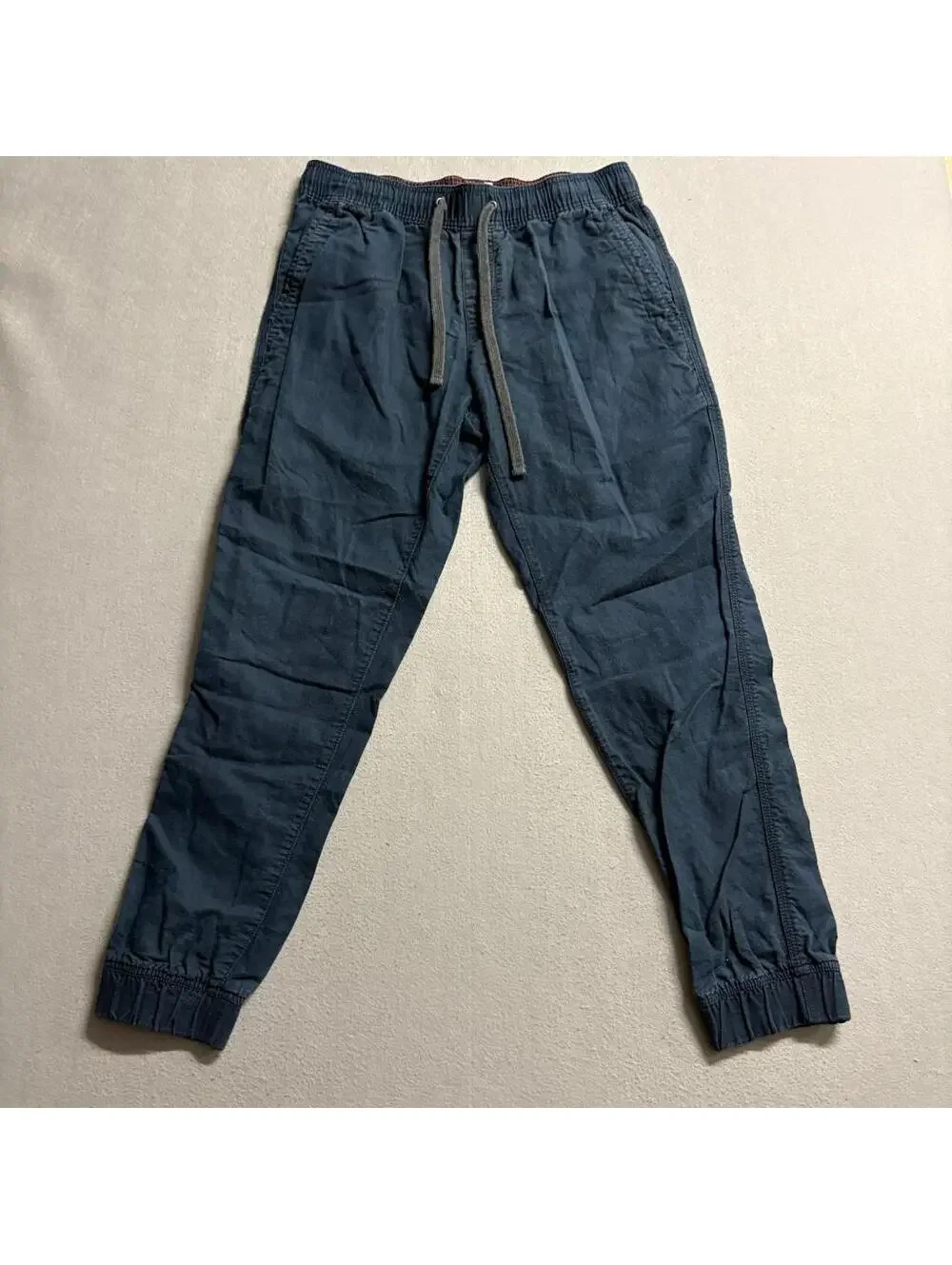 JackThreads Mens Jogger Pants Size M Navy Blue Cotton Drawstring Elastic Waist